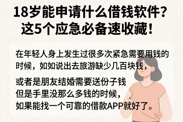 18岁能申请什么借钱软件?这5个应急必备速收藏!