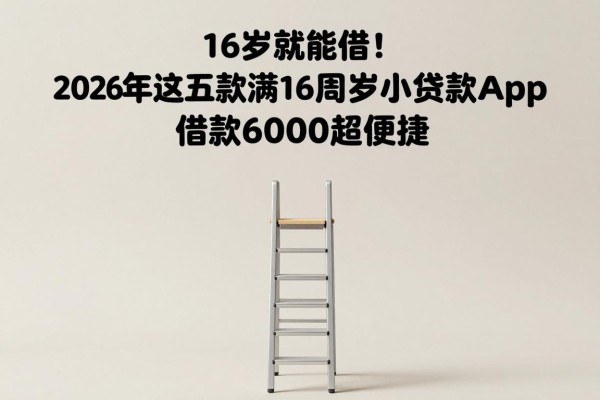16岁就能借!2026年这五款满16周岁小额贷款app,借款6000超便捷