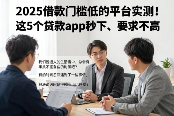 2025借款门槛低的平台实测！这5个贷款app秒下、要求不高