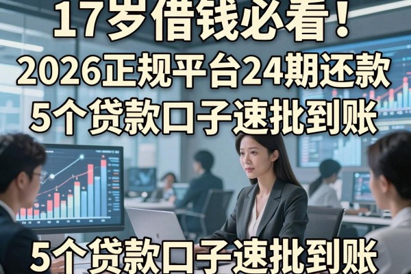 17岁借钱必看!2026正规平台24期还款,5个贷款口子速批到账
