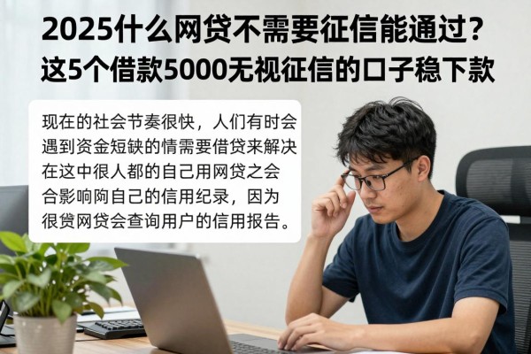 2025什么网贷不需要征信能通过？这5个借款5000无视征信的口子稳下款