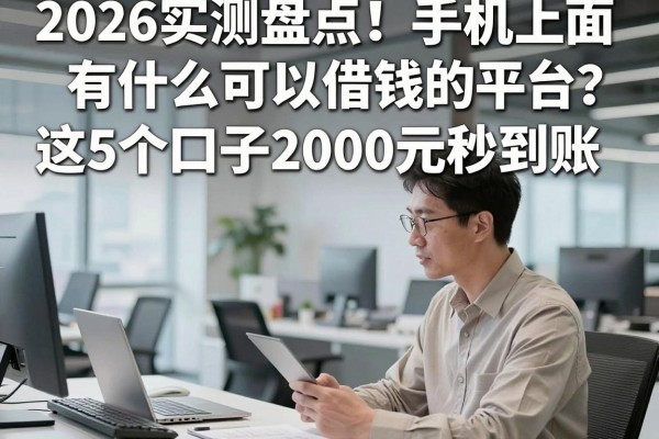 2026实测盘点!手机上面有什么可以借钱的平台?这5个口子2000元秒到账