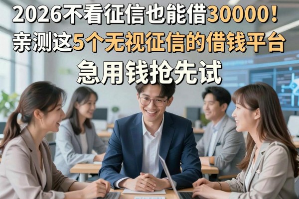 2026不看征信也能借30000！亲测这5个无视征信的借钱平台，急用钱抢先试