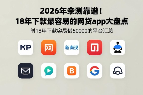 2026年亲测靠谱!18年下款最容易的网贷app大盘点,附18年下款容易借50000的平台汇总