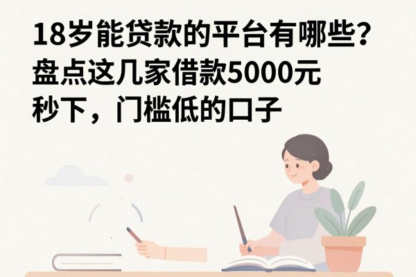 18岁能贷款的平台有哪些?盘点这几家借款5000元秒下、门槛低的口子