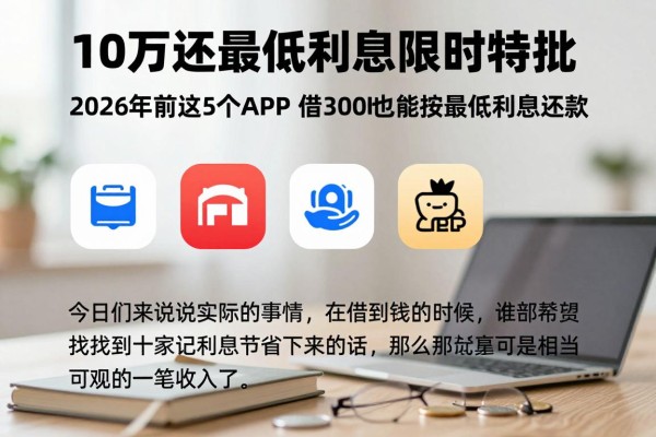 10万还最低利息限时特批!2026年前这5个APP借3000也能按最低利息还款