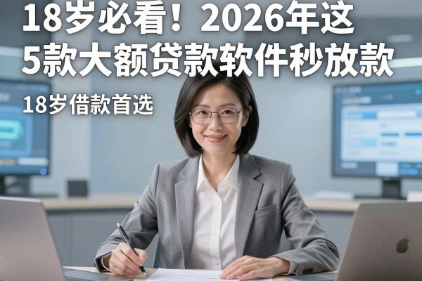 18岁必看!2026年这5款大额贷款软件秒放款,18岁借款首选