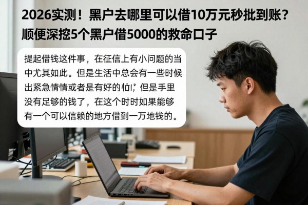 2026实测!黑户去哪里可以借10万元秒批到账?顺便深挖5个黑户借5000的救命口子