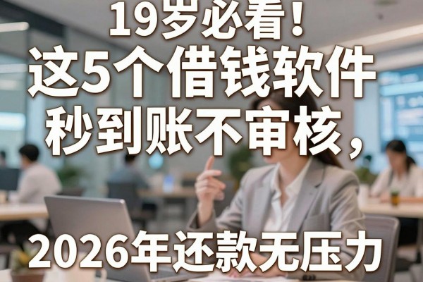 19岁必看!这5个借钱软件秒到账不审核,2026年还款无压力,前人亲测有效