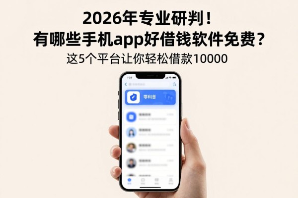 2026年专业研判！有哪些手机app好借钱软件免费？这5个平台让你轻松借款10000