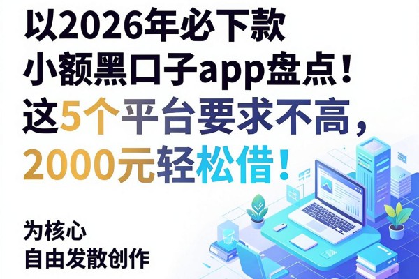 2026年必下款小额黑口子app盘点!这5个平台要求不高,2000元轻松借!