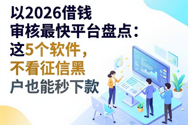 2026借钱审核最快平台盘点:这5个软件不看征信黑户也能秒下款