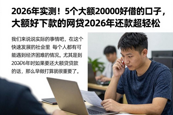 2026年实测!5个大额20000好借的口子,大额好下款的网贷2026年还款超轻松