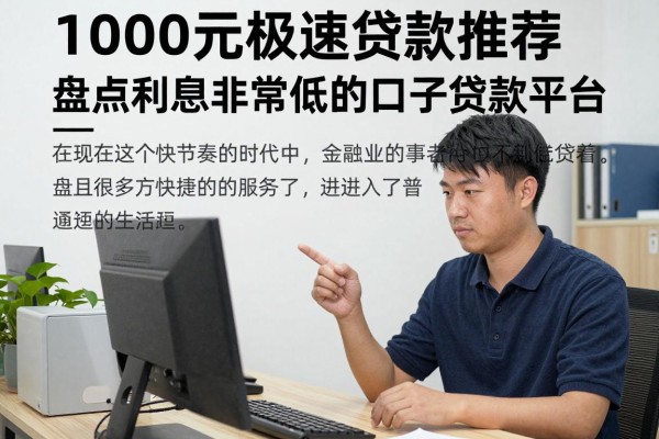 1000元极速贷款推荐,盘点利息非常低的口子贷款平台