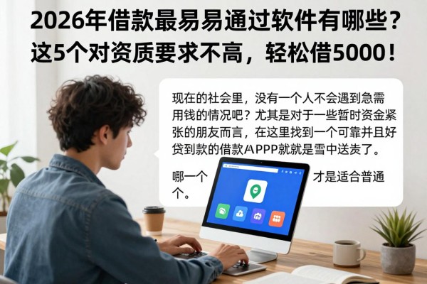 2026年借款最容易通过的软件有哪些?这5个对资质要求不高,轻松借5000!