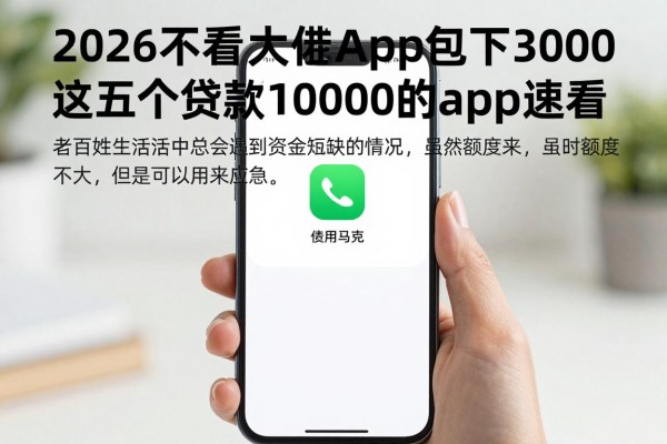 2026不看亏大!比较常用的借款app包下3000,这五个贷款10000的app速看