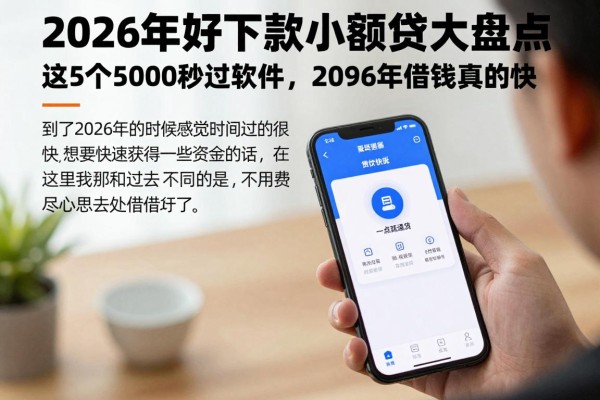 2026年好下款的小额贷大盘点！这5个5000秒过软件，2026年借钱真的快
