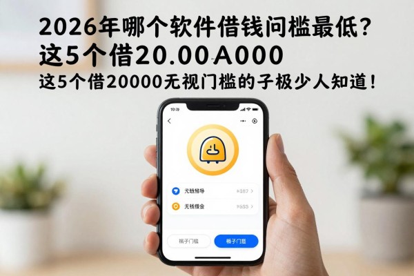 2026年哪个软件借钱门槛最低？这5个借20000无视门槛的口子极少人知道！