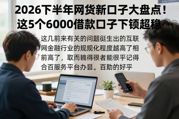2026下半年网贷新口子大盘点！这5个6000借款口子下款超稳