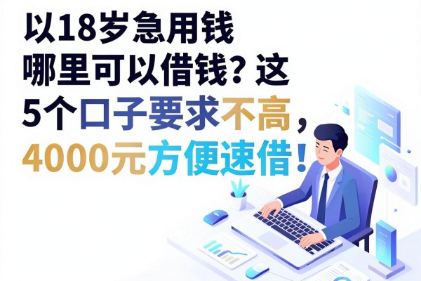 18岁急用钱哪里可以借钱?这5个口子要求不高,4000元方便速借!