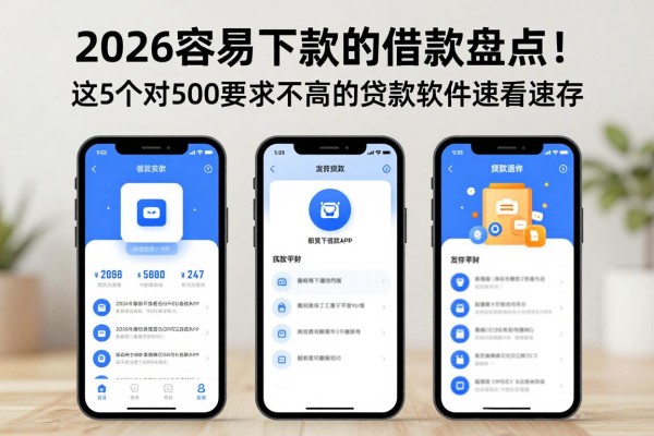 2026容易下款的借款app盘点!这5个对500要求不高的贷款软件速看速存