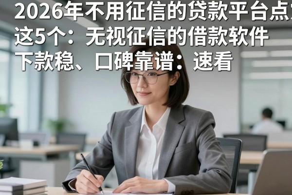 2026年不用征信的贷款平台大盘点:这5个无视征信的借款软件下款稳、口碑靠谱,速看!
