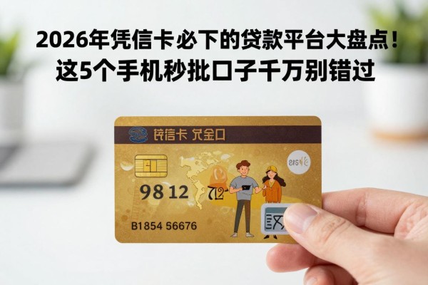 2026年凭信用卡必下的贷款平台大盘点!这5个手机秒批口子千万别错过