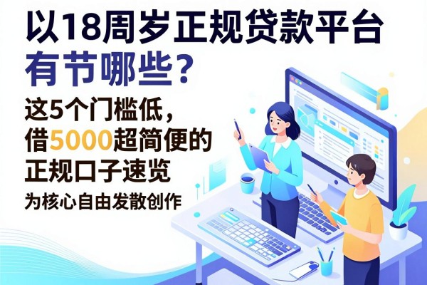 18周岁正规贷款平台有哪些？这5个门槛低、借5000超简便的正规口子速览