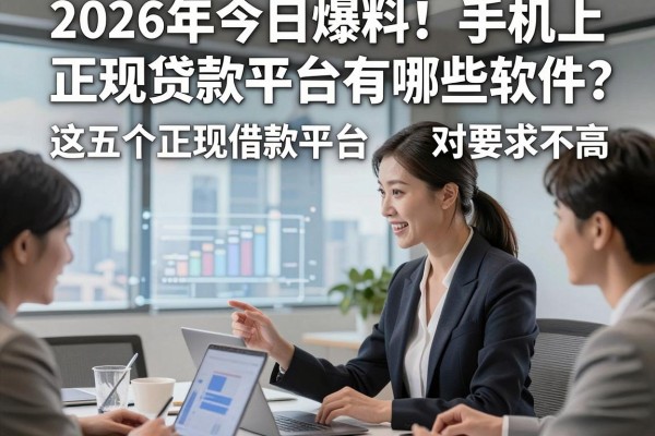 2026年今日爆料！手机上正规贷款平台有哪些软件？这五个正规借款平台对要求不高