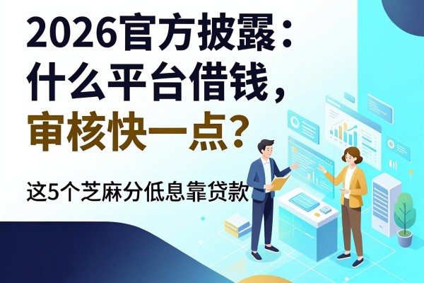 2026官方披露:什么平台借钱审核快一点?这5个芝麻分低息靠谱贷款别错过