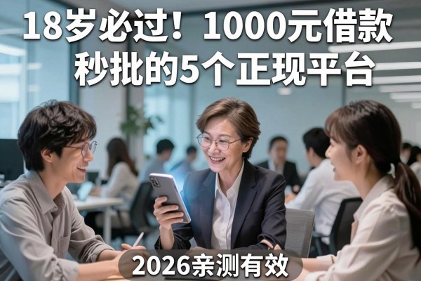 18岁必过!1000元借款秒批的5个正规平台,2026亲测有效