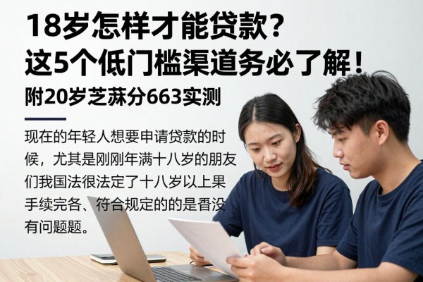 18岁怎样才能贷款?这5个低门槛渠道务必了解!附20岁芝麻分663实测