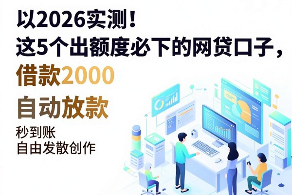 2026实测!这5个出额度必下的网贷口子,借款2000自动放款秒到账
