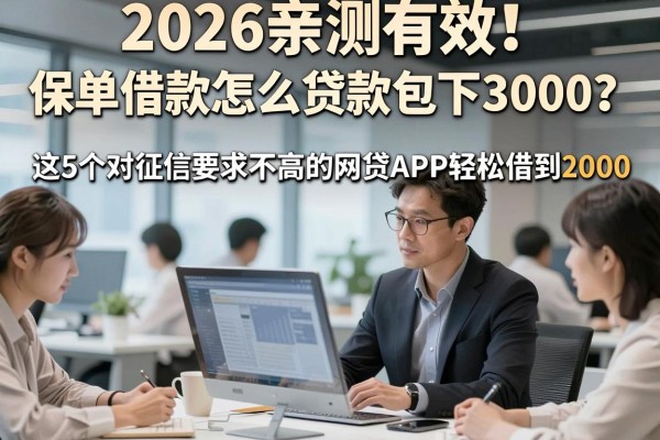 2026亲测有效！保单借款怎么贷款包下3000？这5个对征信要求不高的网贷APP轻松借到2000
