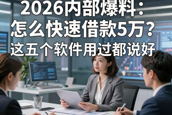 2026内部爆料:怎么快速借款5万?这五个软件用过都说好