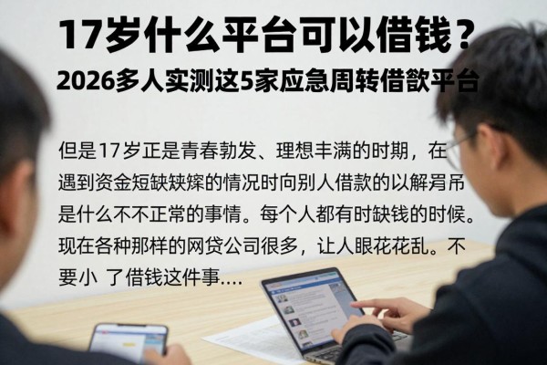 17岁什么平台可以借钱?2026多人实测这5家应急周转借款平台