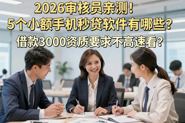 2026审核员亲测！5个小额手机秒贷软件有哪些？借款3000资质要求不高速看
