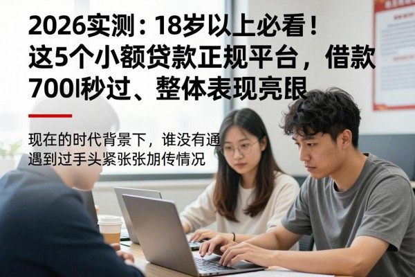 2026实测:18岁以上必看!这5个小额贷款正规平台,借款7000元秒过、整体表现亮眼
