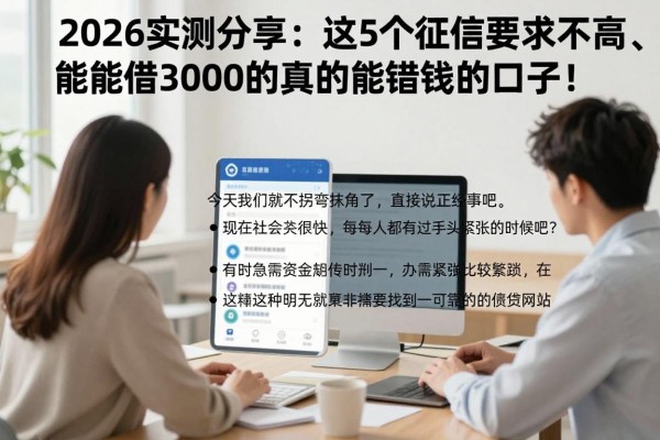2026实测分享：这5个征信要求不高、能借3000的真的能借钱的口子！