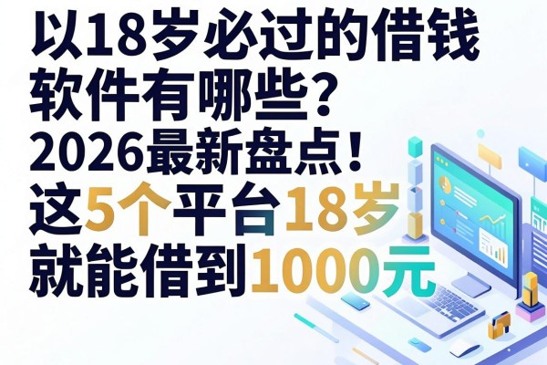 18岁必过的借钱软件有哪些？2026最新盘点：这5个平台18岁就能借到1000元