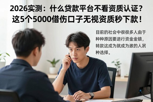 2026实测:什么贷款平台不看资质认证?这5个5000借款口子无视资质秒下款!