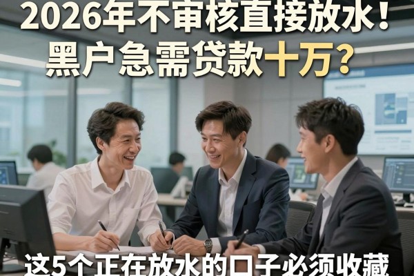 2026年不审核直接放水!黑户急需贷款十万?这5个正在放水的口子必须收藏