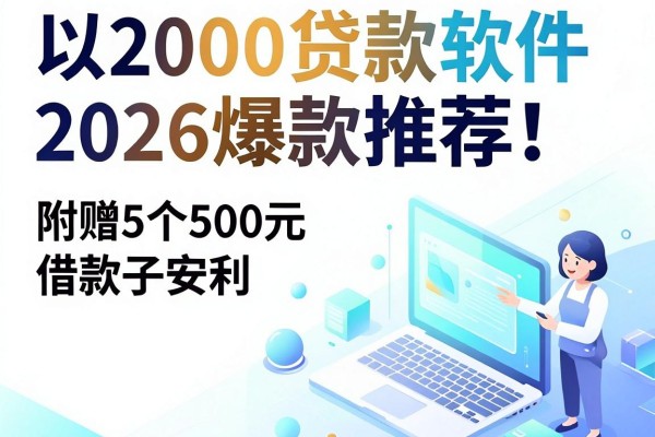 2000贷款软件2026爆款推荐!附赠5个500元借款口子安利