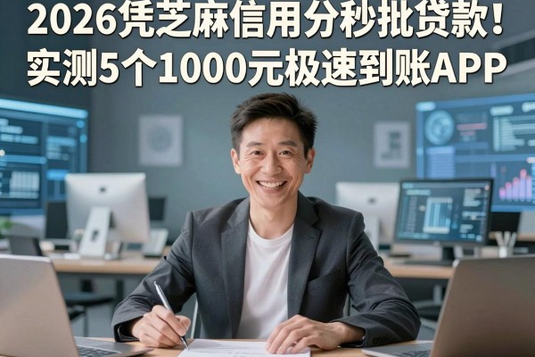 2026凭芝麻信用分秒批贷款!实测5个1000元极速到账APP