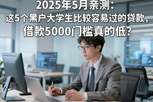 2025年5月亲测:这5个黑户大学生比较容易过的贷款,借款5000门槛真的低!
