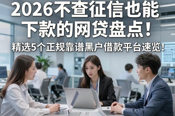 2026不查征信也能下款的网贷盘点!精选5个正规靠谱黑户借款平台速览