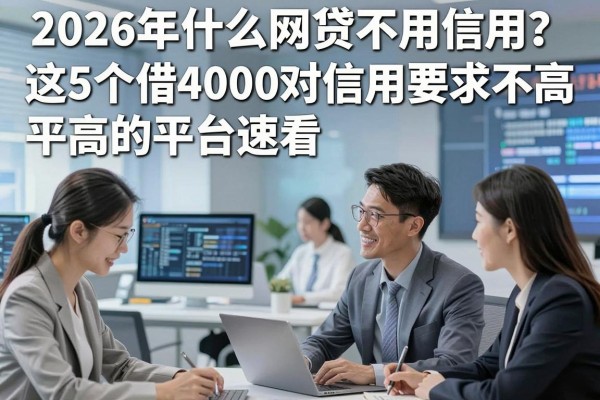 2026年什么网贷不用信用？这5个借4000对信用要求不高的平台速看