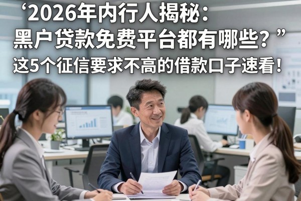 2026年内行人揭秘:黑户贷款免费平台都有哪些?这5个征信要求不高的借款口子速看!