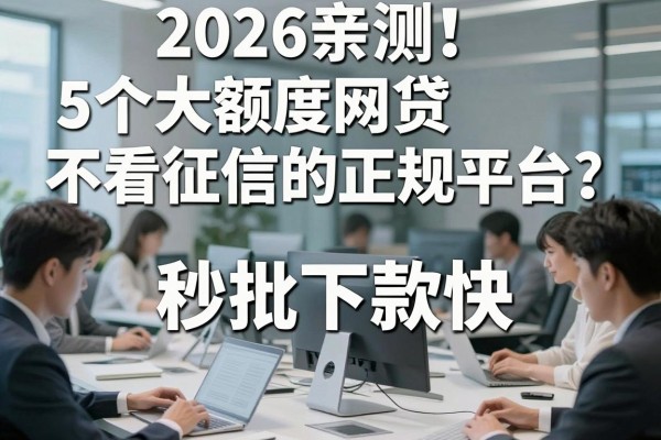 2026亲测!5个大额度网贷不看征信的正规平台,秒批下款快