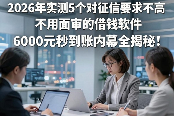 2026年实测5个对征信要求不高、不用面审的借钱软件,6000元秒到账内幕全揭秘!